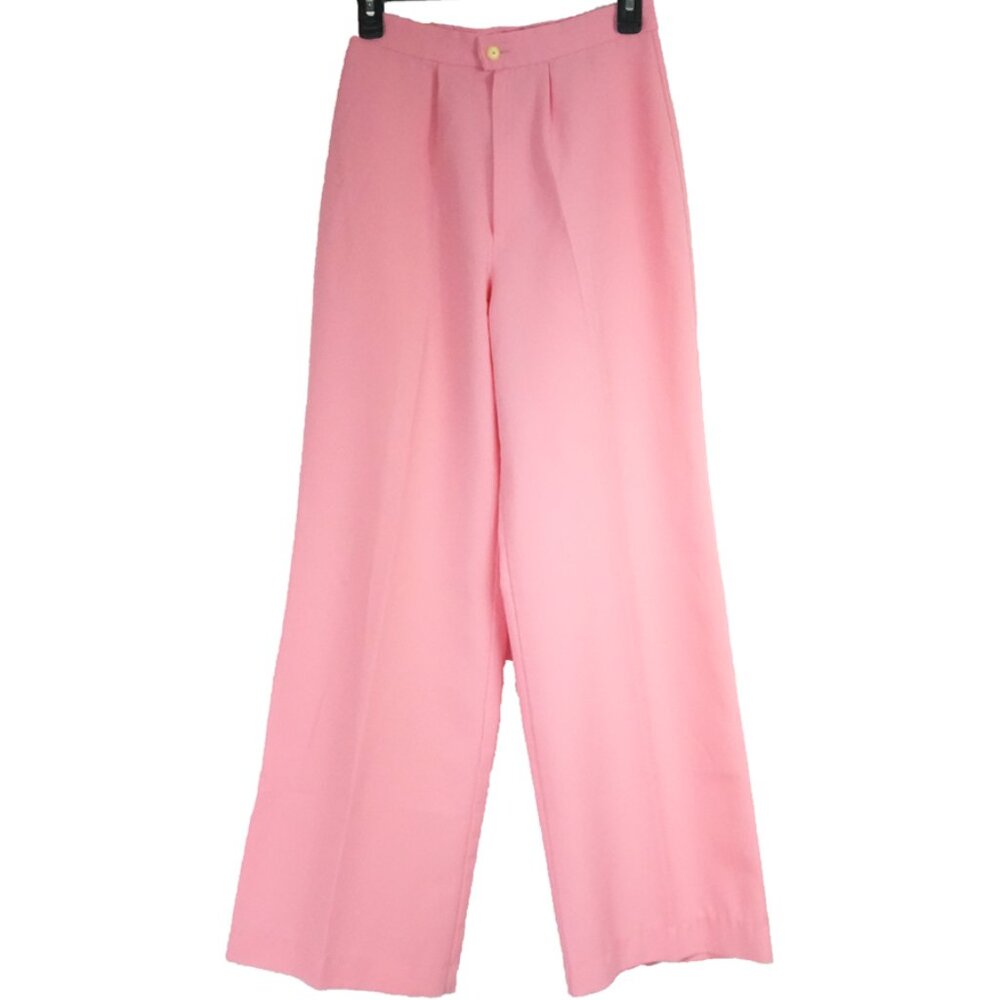 Textured Business Slacks EUC 27” waist Handmade Small Bubblegum Pink Pants